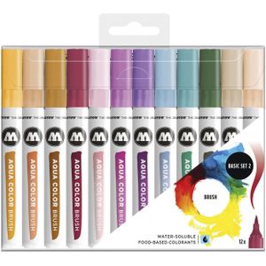 Molotow Aqua Color Brush Marker Basic Set 2