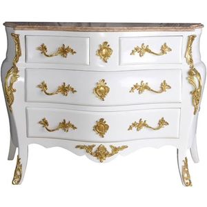 Barok commode buikcommode wit wascommode antiek dressoir 118 cm cat10019 Palazzo exclusief