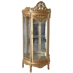 Kasteel vitrine bar103 Palazzo Exclusief vitrinekast goud staande vitrine antieke glazen vitrine vintage bar103
