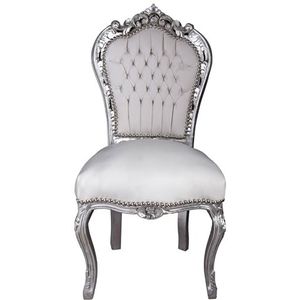 Barokke stoel stoel barok eetkamerstoel antiek 106cm x 54cm x 54cm zilver cat530e51 Palazzo Exclusief