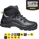 Safety Jogger - X430 Veiligheidsschoen - Zwart - Volnerf Leer - S3 HRO