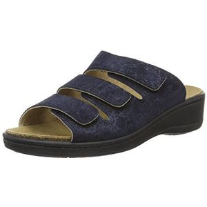 Weeger - Orthopedische slippers met verwisselbaar voetbed, blauw metallic, 38 EU
