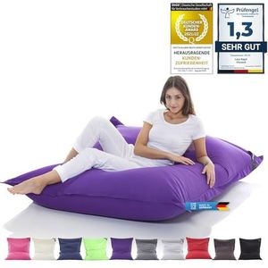 Original LAZY BAG Zitzak XXL 400L Reuze katoenen zitzak 180x140cm (Katoen, Paars)