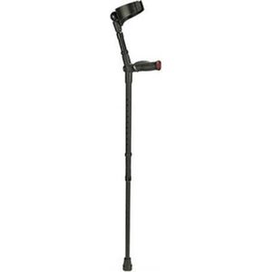 Ossenberg Elleboogkrukken met gesloten manchet - anatomisch soft handvat - mat zwart powder coated - 1 Paar