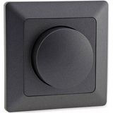 MILOS Dimmer f&#252;r LED Lampen, Anthrazit - 250V~ 3-60W, inkl. Rahmen, UP