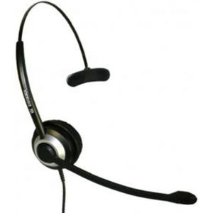 Imtradex BasicLine TM DEX-QD On Ear headset Telefoon Kabel Zwart