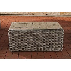 CLP Polyrattan salontafel Bergen 5mm grijs gevlekt