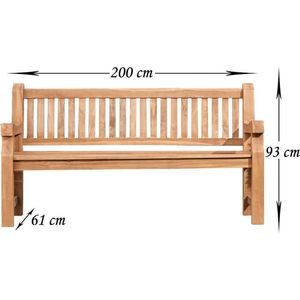 CLP Jackson - Tuinbank - Teakhout teak 200 cm