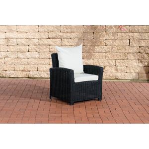 CLP Fisolo Fauteuil - 5mm rond Polyrotan zwart gebroken wit