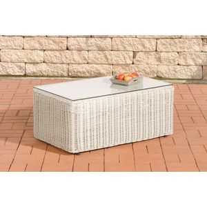 CLP Polyrattan salontafel Bergen 5mm parelwit