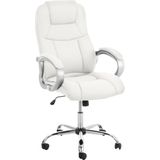 CLP XL Apoll Bureaustoel - Voor volwassenen - Ergonomisch - Met armleuningen - Kunstleer - wit