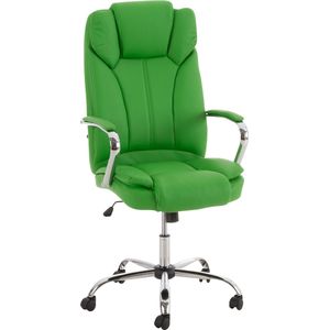 CLP XXL BIG Xanthos Bureaustoel - Voor volwassenen - Ergonomisch - Met armleuningen - Kunstleer - groen