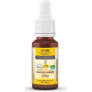 Bach - Noodgevallen-mengsel N°39 - Bloesemtherapie - Bio Gecertificeerd