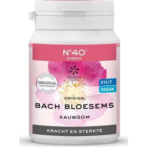 Bach - Kauwgom No 40 - Kracht & Sterkte - Rode Vruchtensmaak - Zonder Alcohol