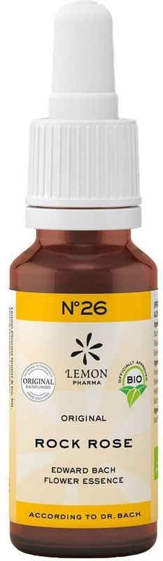 Bach - NO.26 - Voedingssupplement - Zonneroosje - Natuurlijke Remedie