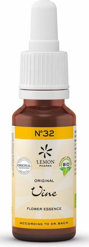Bachbloesem Bio N°32 Vine - 20ml - Originele Bereidingswijze - Bio Brandewijn