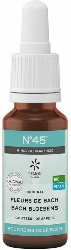 Bachbloesem Bio N°45 Druppels Vermageren 20ml