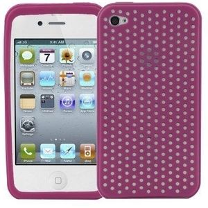 Logotrans Net Series siliconen beschermhoes voor Apple iPhone 4 Pink