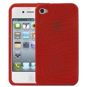 Logotrans Design Series siliconen beschermhoes voor Apple iPhone 4 rood