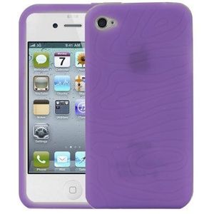 Logotrans Design Series siliconen hoes voor Apple iPhone 4 lila