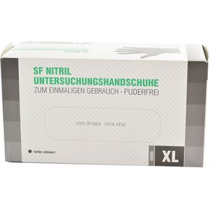 Nitril Onderzoekshandschoenen Poedervrij Zwart 200 st.