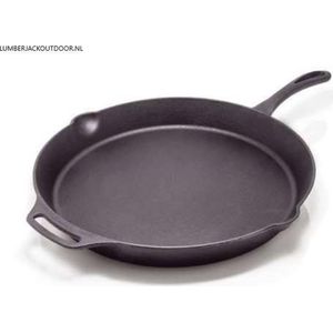 Petromax fp40-t, skillet, 40 cm, pan met steel, gietijzer, zwart