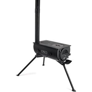 Petromax Houtkachel Loki 2 - Gecoat Zwart Staal - Compact en Lichtgewicht