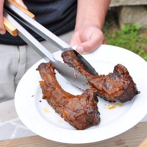 CLWXHS Zwart Goud Koken Tang Rvs Keuken Spatel Tang Heavy Duty BBQ Grill Voedsel Seriving Buffettang - 2 Pack 9 Inch