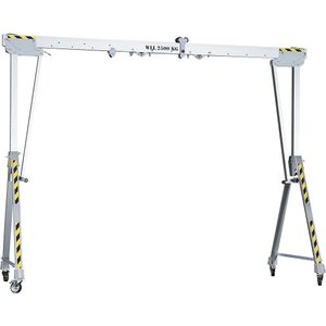 Aluminium portaalkraan RAPK, bouwhoogte 2477 - 3877 mm, breedte 6000 mm