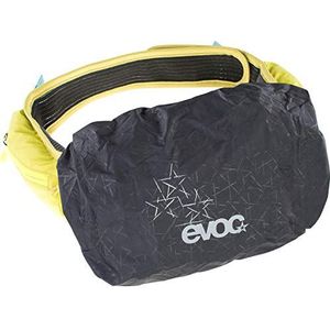 EVOC RAINCOVER SLEEVE HIP Pack 3-7 liter heuptas regenhoes voor outdoor-activiteiten (maat M, waterdicht, reflecterende logo-print), kleur: zwart