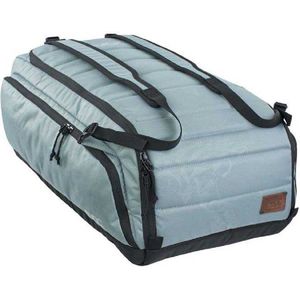 EVOC GEAR BAG 55 Travel Bag (fietstas met rugzakfunctie, bijzonder robuust buitenmateriaal, afneembare schouderriemen, variabele tussenschotten, vuil-/waterafstotend), staal/grijs
