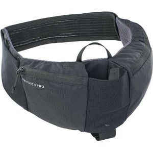 EVOC HIP POUCH PRO heuptasje voor fietstochten (heuptasje met verstelbare riemen incl. 550 ml drinkfles, 2 heupgordelzakken, ideaal opbergzakje, inhoud: 1,5 L), Zwart