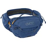 EVOC HIP PACK PRO 3L heuptas voor fietstochten en trails (28 x 18 x 8 cm, 3 l opbergruimte, AIRO FLEX buikgordel, 1,5 l hydratatie blaas) denim