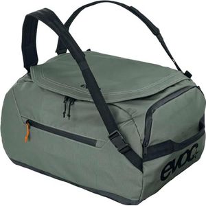 EVOC DUFFLE BAG 40, sporttas (waterdicht en 100% PVC-vrij Tarpualin, gewatteerde schouderriemen, inhoud: 40l, gewicht: 865 g, afmetingen: 48 x 32 x 28 cm), Dark Olive - Zwart