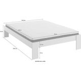 Relita Futonbett »Lian«, LF 140 x 200 cm, frei im Raum stellbar
