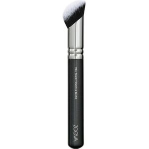 ZOEVA - 118 Fluid Touch & Blend Brush - Vegan - Donker Haar met Witte Punt