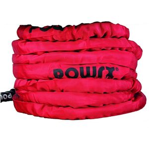 PowrX© Battle Rope Swing Rope - 15 m x 3,8 cm - Training Rope Sport Rope Impact Rope Fitness Rope (Rood)