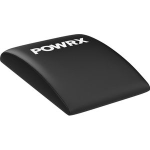 PowrX© Buiktrainer Zwart - Buikspiermat rugvriendelijk - Buikspiertrainer anti-slip voor Fitness Core Training - Sit Up Pad