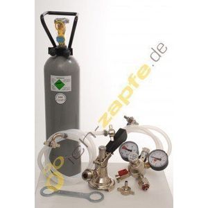 Accessoirepakket voor biertap Kontakt 2-kraans - met Fustkoppeling Type S, Type D en CO2-fles 2 kg