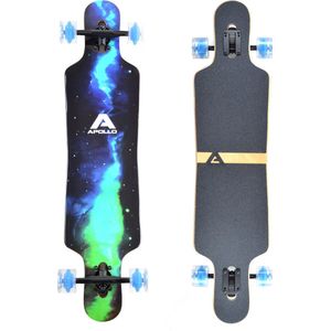 Apollo Twin Tip DT Longboard Galaxy - LED Wheels