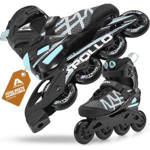 Apollo Inlineskates Air Flow X2 - Gevoerde Inline Skates dames en heren, Snelle vetersluiting, de maten 37 t/m 45