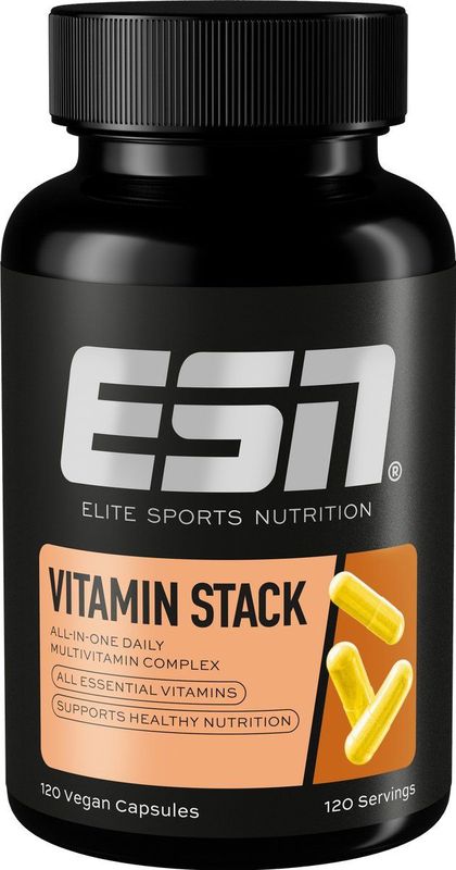 ESN - Vitamin Stack - Multivitamine Capsules - 120 Vegan Capsules - Hooggedoseerd - 4 Maanden Voorraad