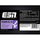 ESN - Vitamine D3 K2 - 120 Capsules - Vegan - Made in Duitsland