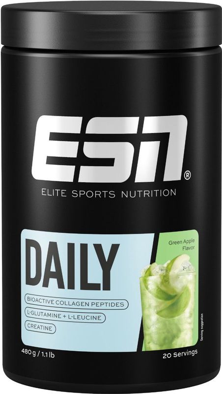 ESN - Daily Creatine - Poeder - Groene Appel - 480 g - 20 Porties - Met Creatine en L-Glutamine