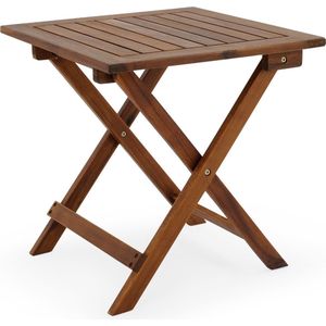 EezyLife Houten bijzettafel - 46x46x46cm - Acacia hout - Tuintafel