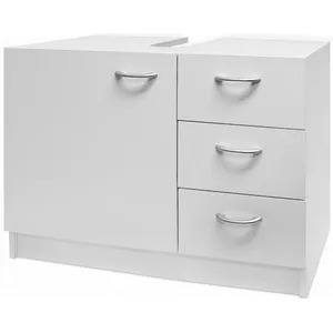 Meuble de salle de bain avec vasque à encastrer et colonne, Naturel clair, 80 cm, ZEVARA