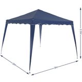 EezyLife Opvouwbare Partytent - 3 X 3x 2.5 M - Blauw