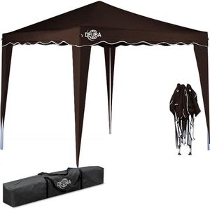 Casaria Vouwpaviljoen. Party Tent Capri - Popup Donkerbruin 3x3m