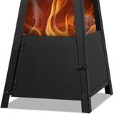 Gardebruk Pyramide Buitenhaard - 100 cm - Zwart