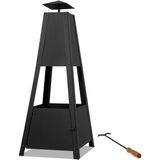 Gardebruk Pyramide Buitenhaard - 100 cm - Zwart